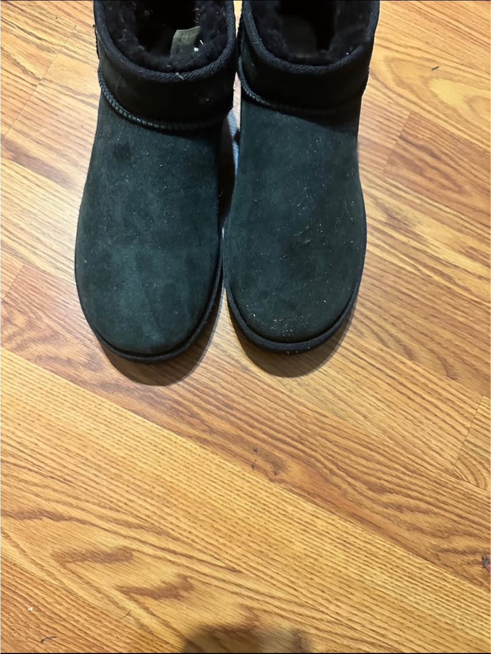 UGG Black Short Suede Ankle Booties